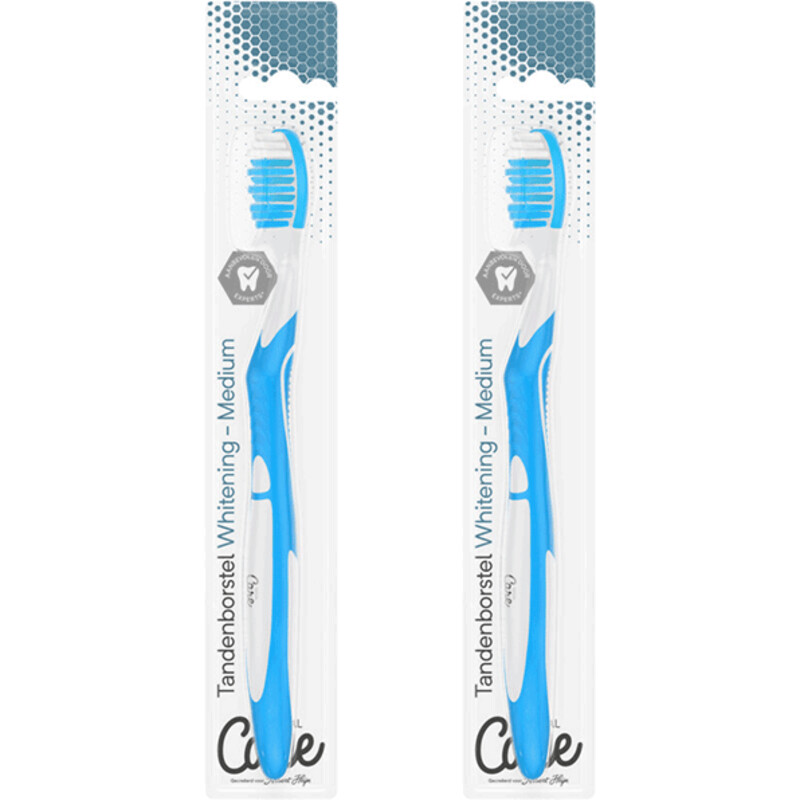 Care Tandenborstel whitening medium 2-pack