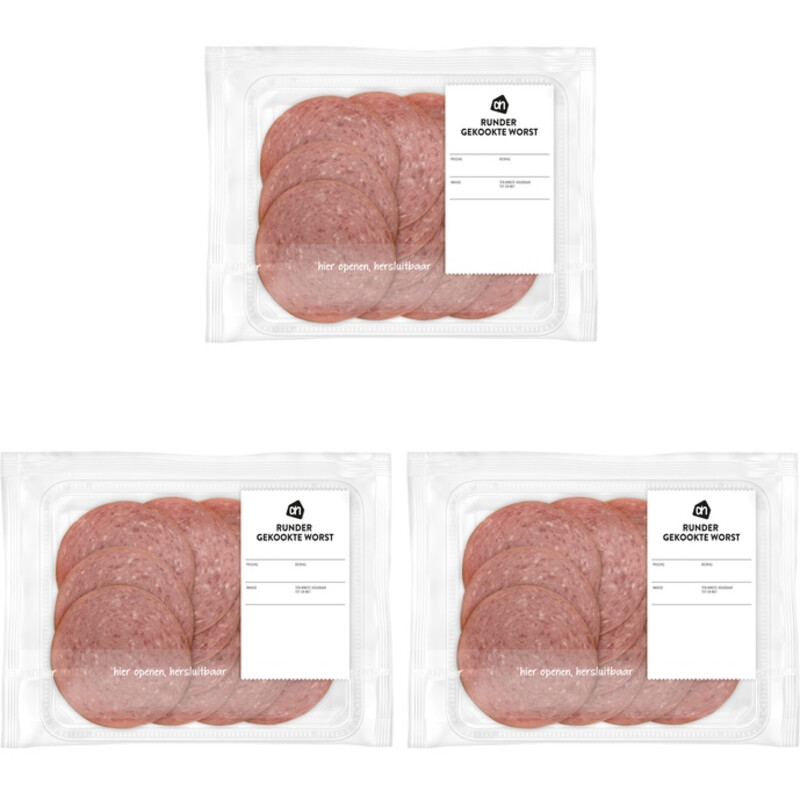 AH Runder gekookte worst 3-pack