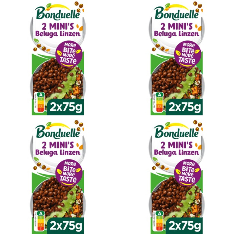 Bonduelle Beluga linzen 2 mini's 4-pack