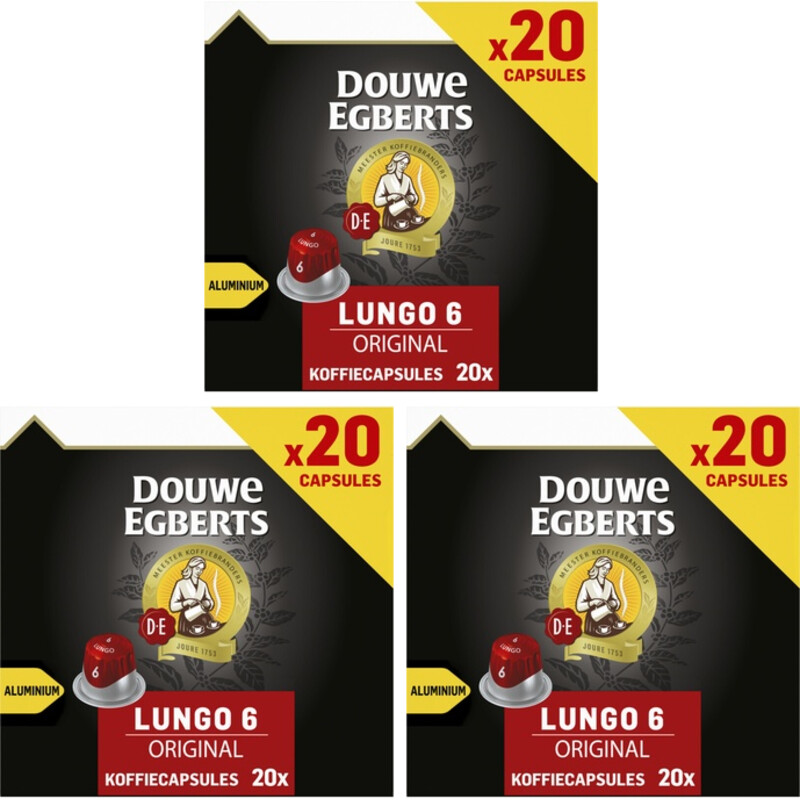 Douwe Egberts Lungo original capsules 3-pack