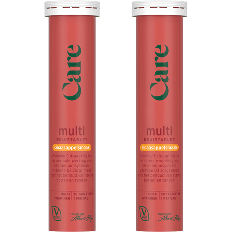 Care Multi bruistablet sinaasappel 2-pack