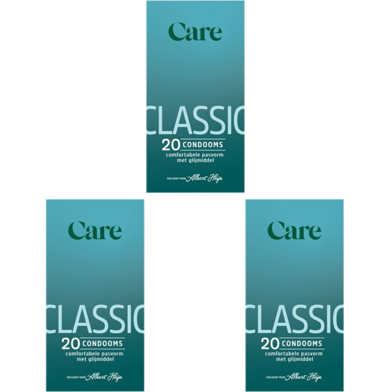 Care Classic condooms 20 stuks 3-pack