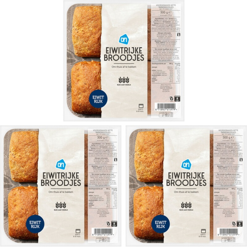 AH Eiwitrijke broodjes 3-pack