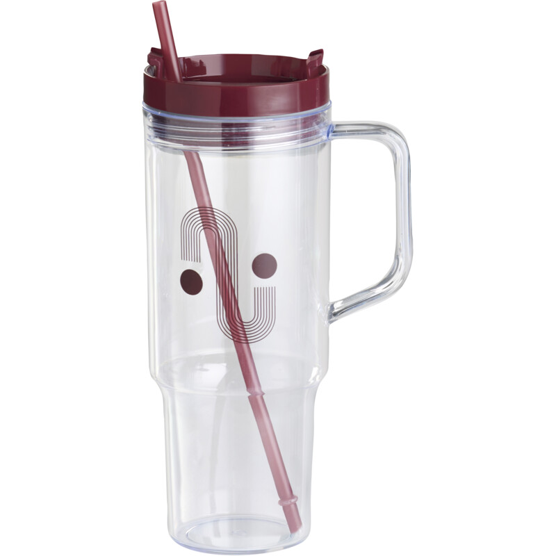 Day Beker met rietje rood 1100ml