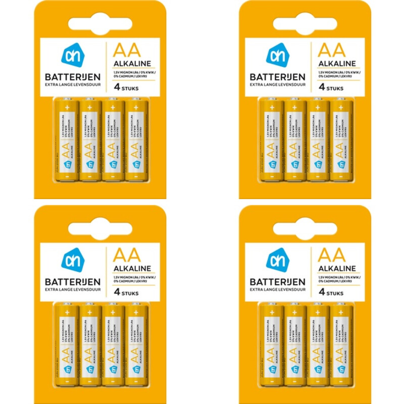 AH Alkaline AA batterijen 4-pack