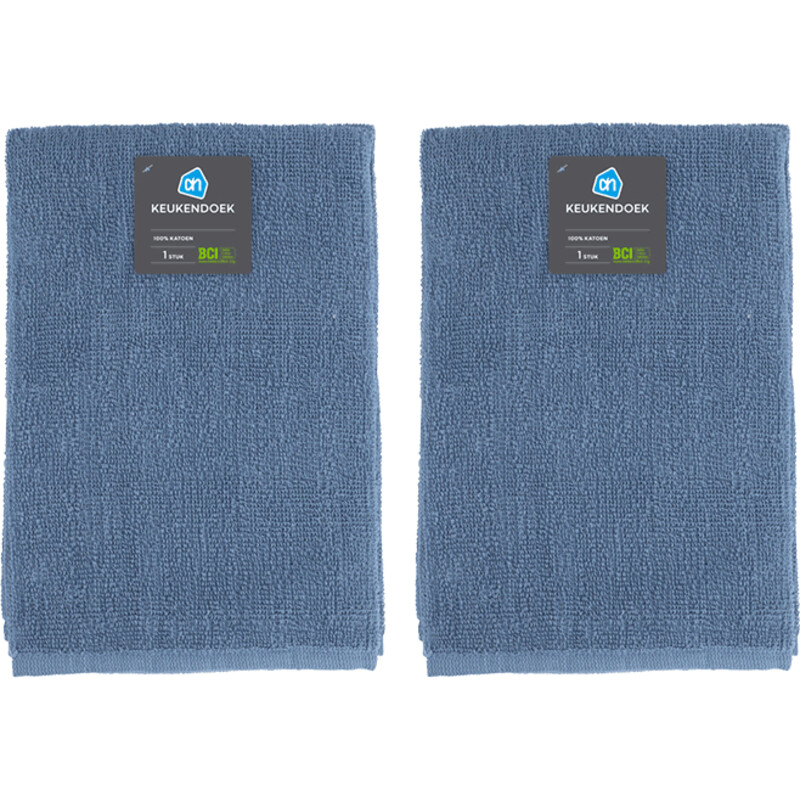 AH Keukendoek blauw 2-pack