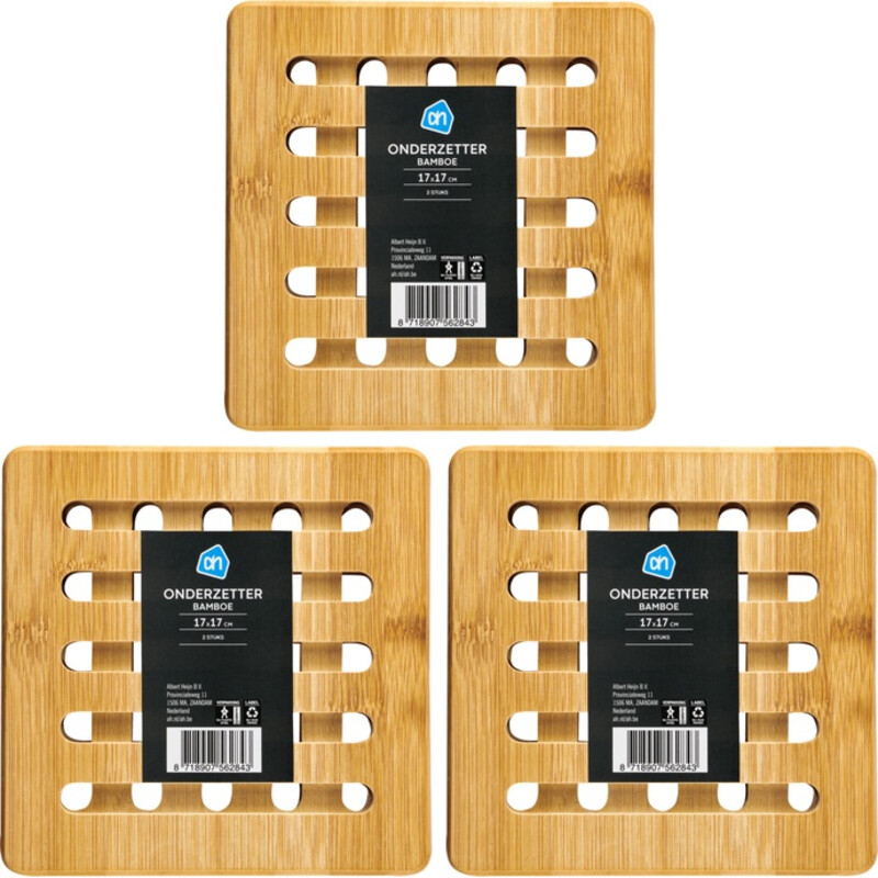 AH Onderzetter bamboe 3-pack