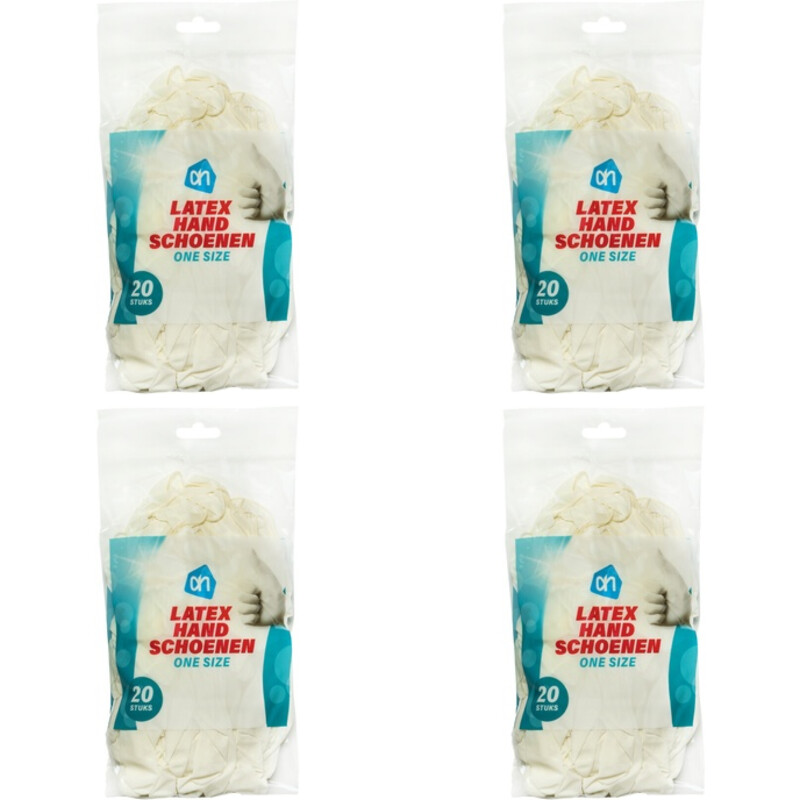 AH Latex handschoenen one size 4-pack