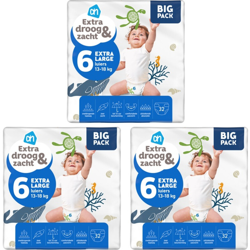 AH Extra droog&zacht luiers maat 6 3-pack