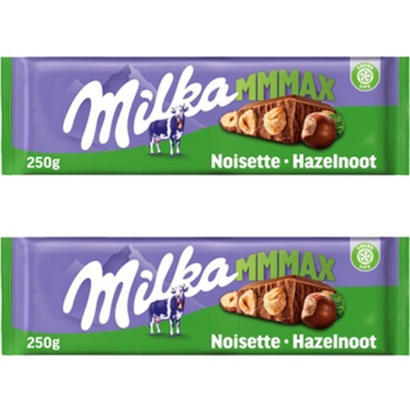 Milka Mmmax hazelnoot chocolade 2-pack