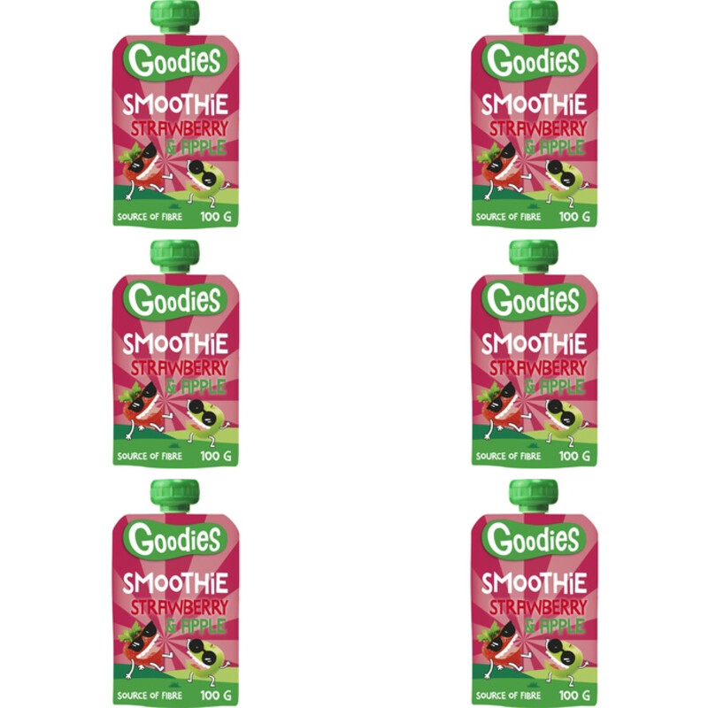 Goodies Knijpfruit Aardbei 3+ 6-pack