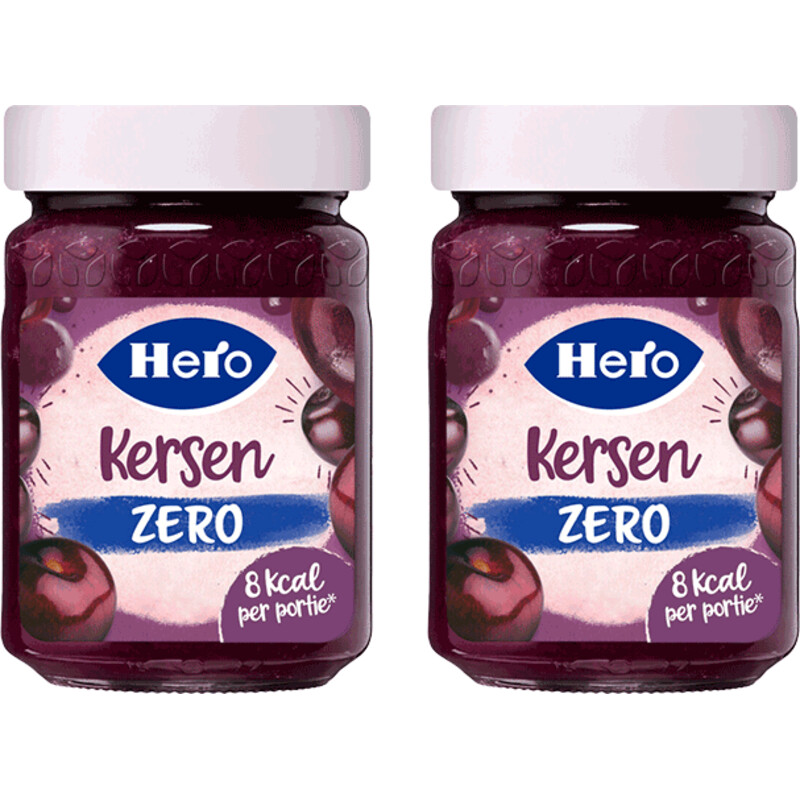 Hero jam zero kersen 2-pack