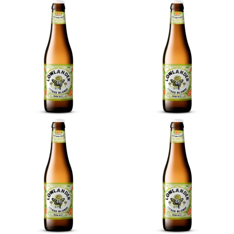 Lowlander Citrus blonde non-alc 4-pack