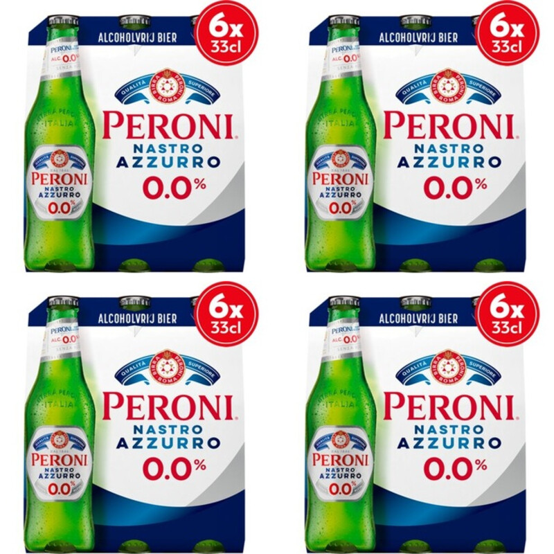 Peroni azzurro alcoholvrij bier 4x 6-pack