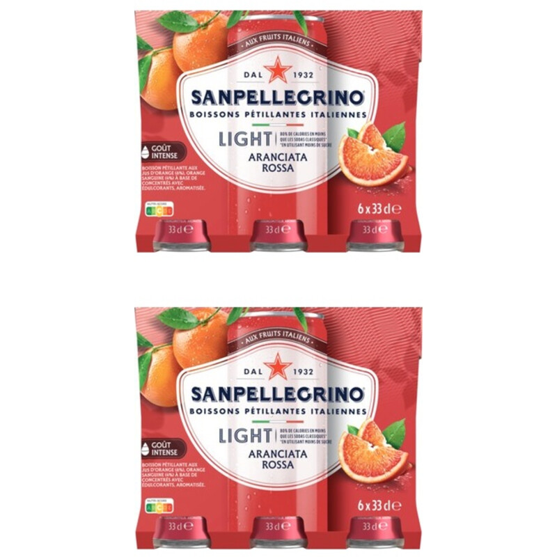 S. Pellegrino Aranciata rossa light 6-pack 2-pack