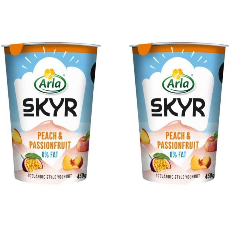 Arla Skyr perzik en passievrucht 2-pack