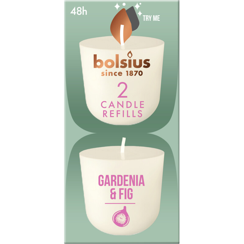 Bolsius Navulling clean light gardenia fig