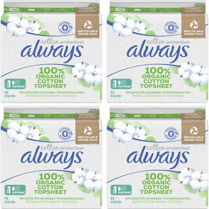 Always Maandverband Cotton Normal 4-pack
