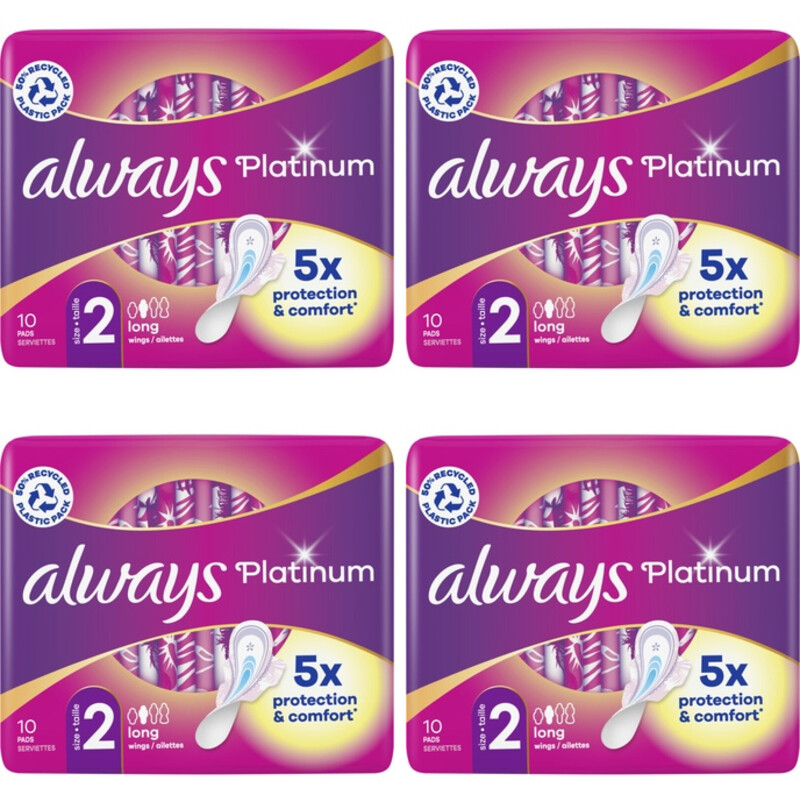 Always Maandverband Platinum Long 4-pack