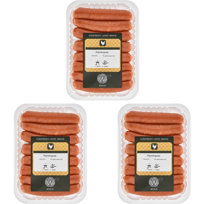 Wahid Halal kipmerguez 3-pack