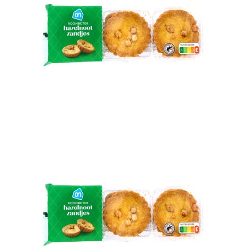 AH Roomboter hazelnootzandjes 2-pack