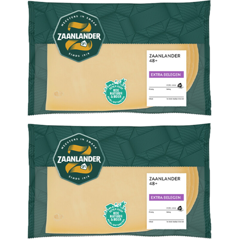 AH Zaanlander Extra belegen 48+ plakken 2-pack