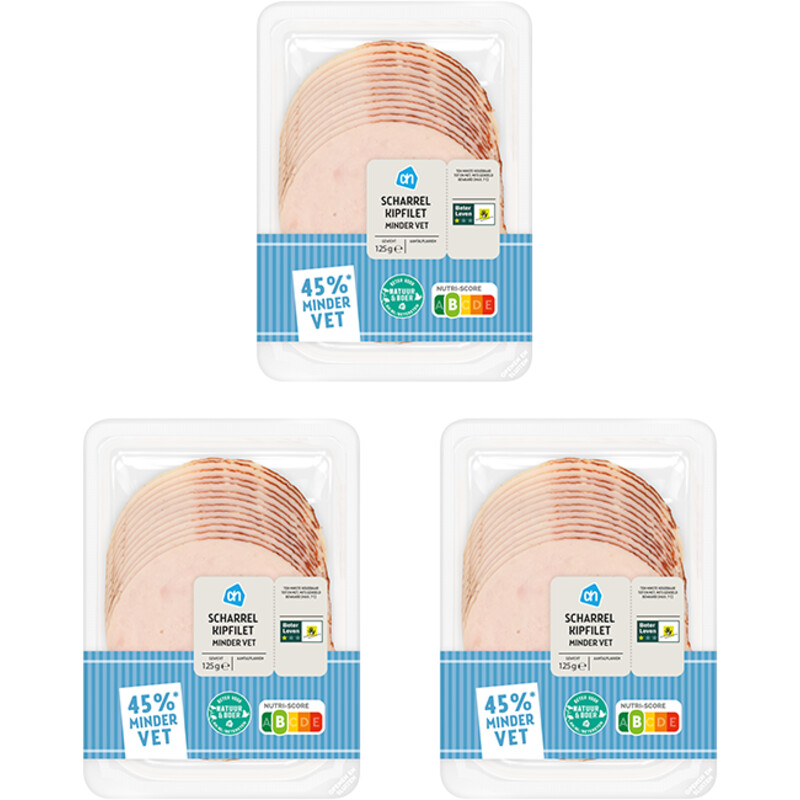AH Scharrel kipfilet minder vet 3x