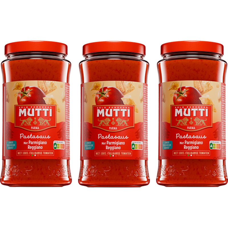 Mutti Pastasaus met parmigiano reggiano 3-pack
