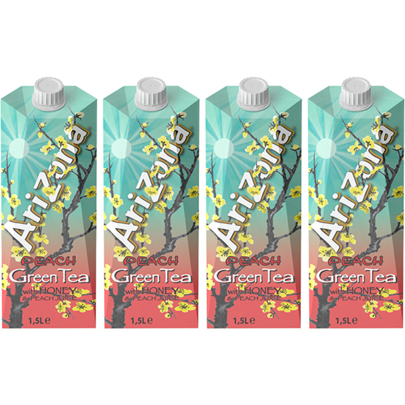 Arizona Green tea peach with honey 4-pack