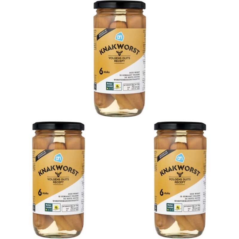 AH Duitse knakworst 3-pack