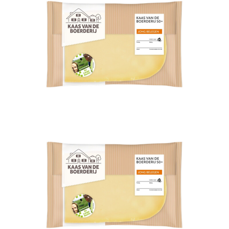 AH Kaas boerderij jong bel. 50+ plak 2-pack