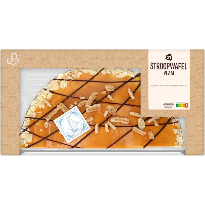 AH Stroopwafel vlaai half