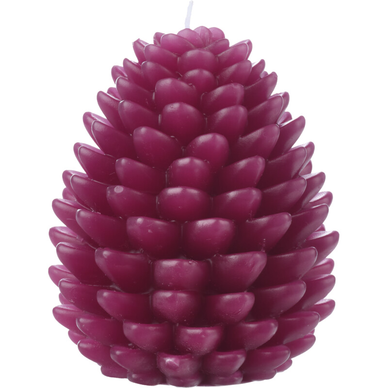 AH Excellent Vormkaars dennenappel paars