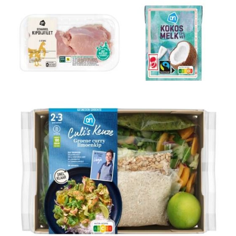 AH Culi's Groene Curry Limoenkip Verspakket