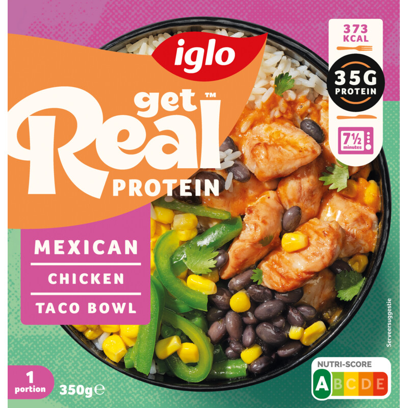 Iglo Protein Mexican chicken taco bowl