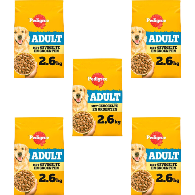 Pedigree Adult met gevogelte en groenten 5-pack