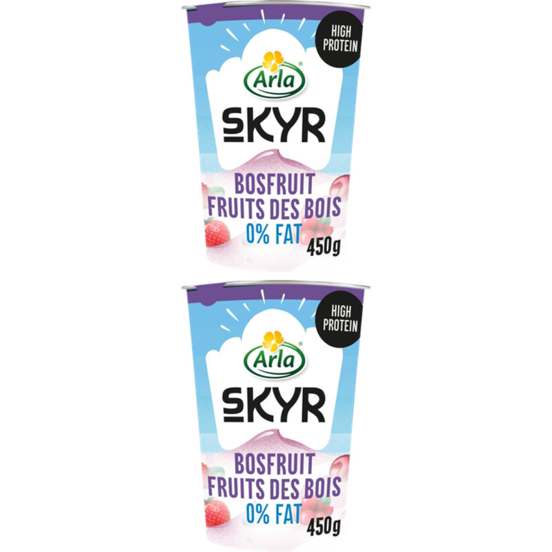 Arla Skyr bosfruit yoghurt 0% fat 2-pack