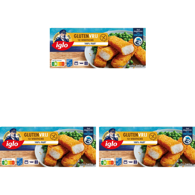 Iglo Vissticks glutenvrij 3-pack