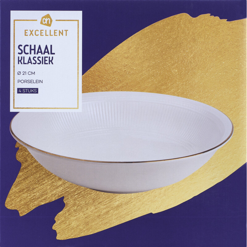 AH Excellent Schaal klassiek ribbel 21cm