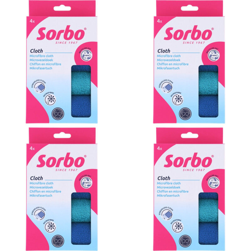 Sorbo Recycled microvezeldoekjes 4-pack