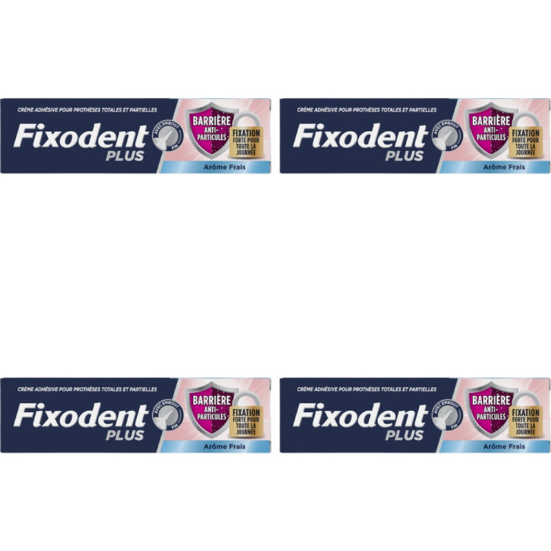 Fixodent Plus kleefpasta duo bescherming 4-pack
