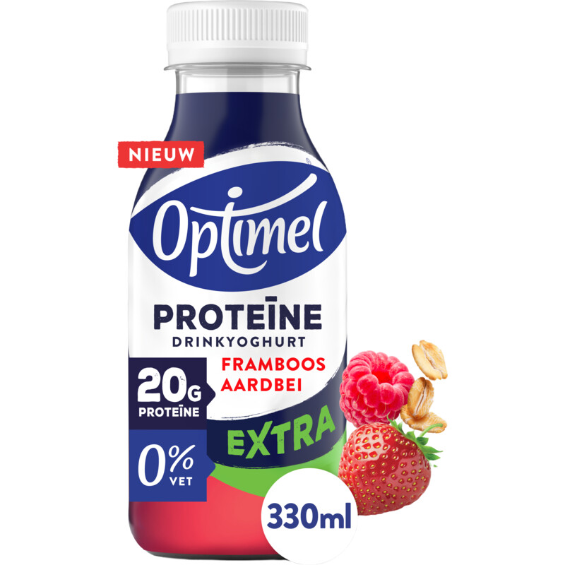 Optimel Proteine extra framboos aardbei