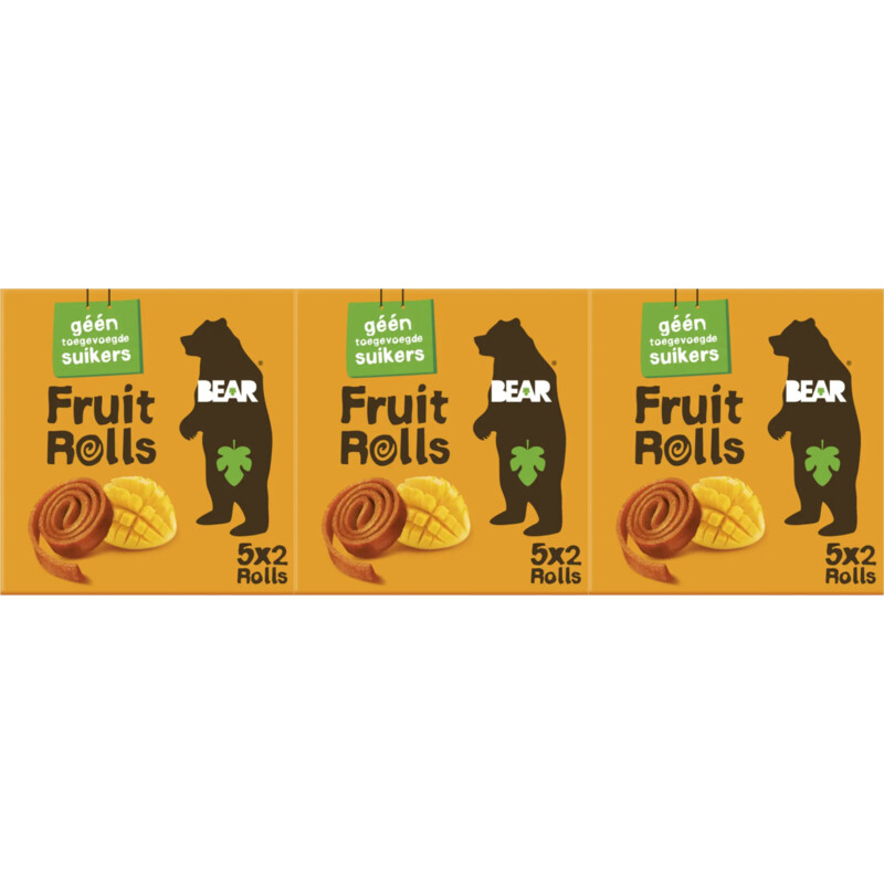 Bear Fruit rolls mango 3-pack