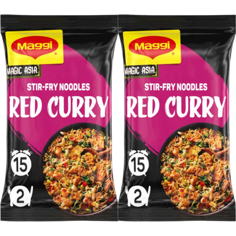 Maggi Stir-fry noodles red curry 2-pack
