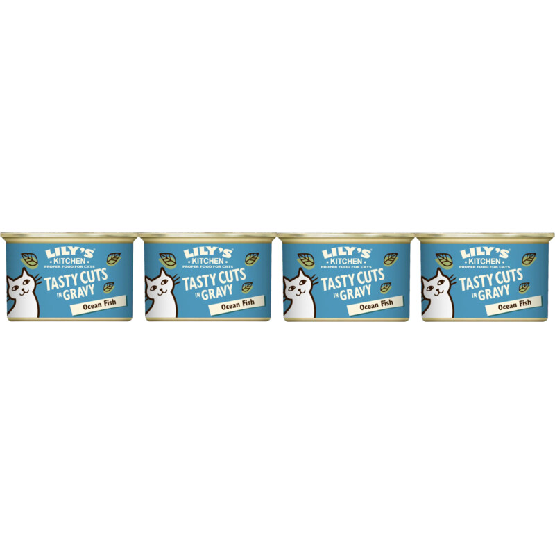 Lily's Kitchen Tasty cuts in saus met oceaanvis 4-pack