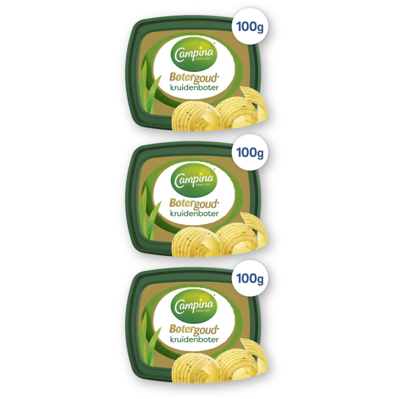 Campina Botergoud kruidenboter 3-pack