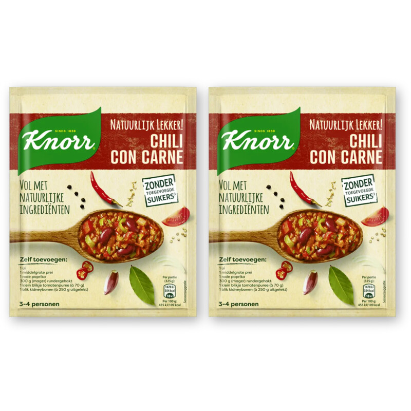 Knorr Maaltijdmix chili con carne 2-pack