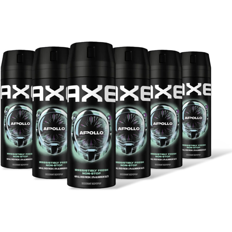 Axe Apollo deodorant bodyspray 6-pack