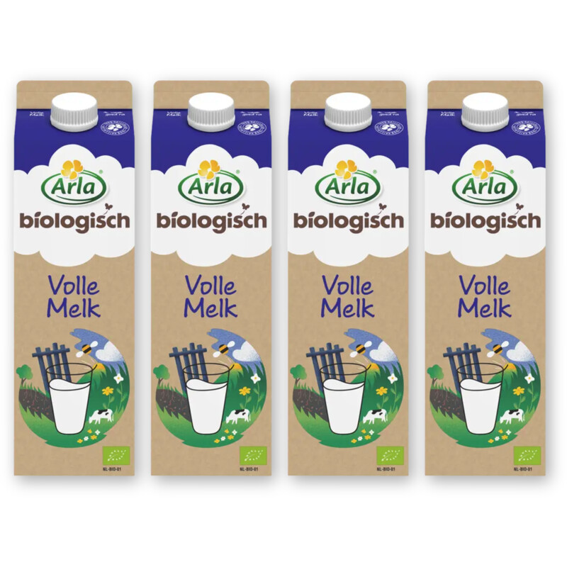 Arla Biologisch volle melk 4-pack
