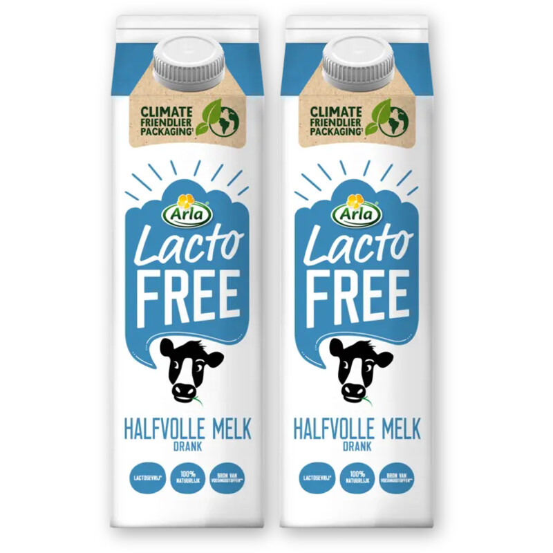 Arla Lactofree halfvolle melk 2-pack
